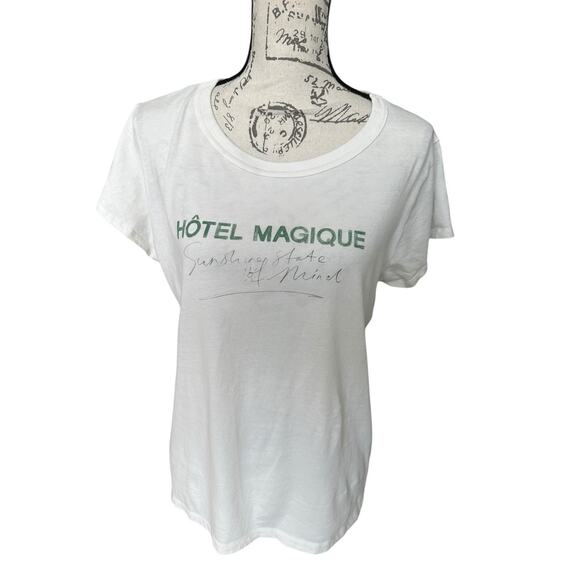 Madewell Graphic T-shirt Hotel Magique Sunshine State of Mind Size Large Cream - Picture 4 of 6